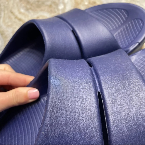 Oofos OOAHH SPORT SLIDE SANDAL,NAVY Unisex Recovery Slip On Mens 13 Womens 15 - Picture 8 of 11